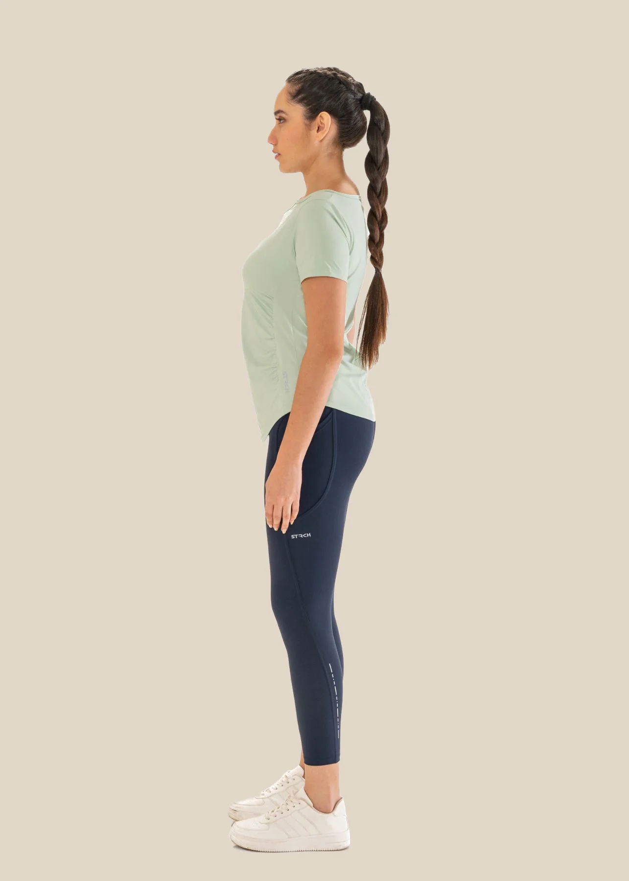 V Neck Active Tee - Lichen - Image 5