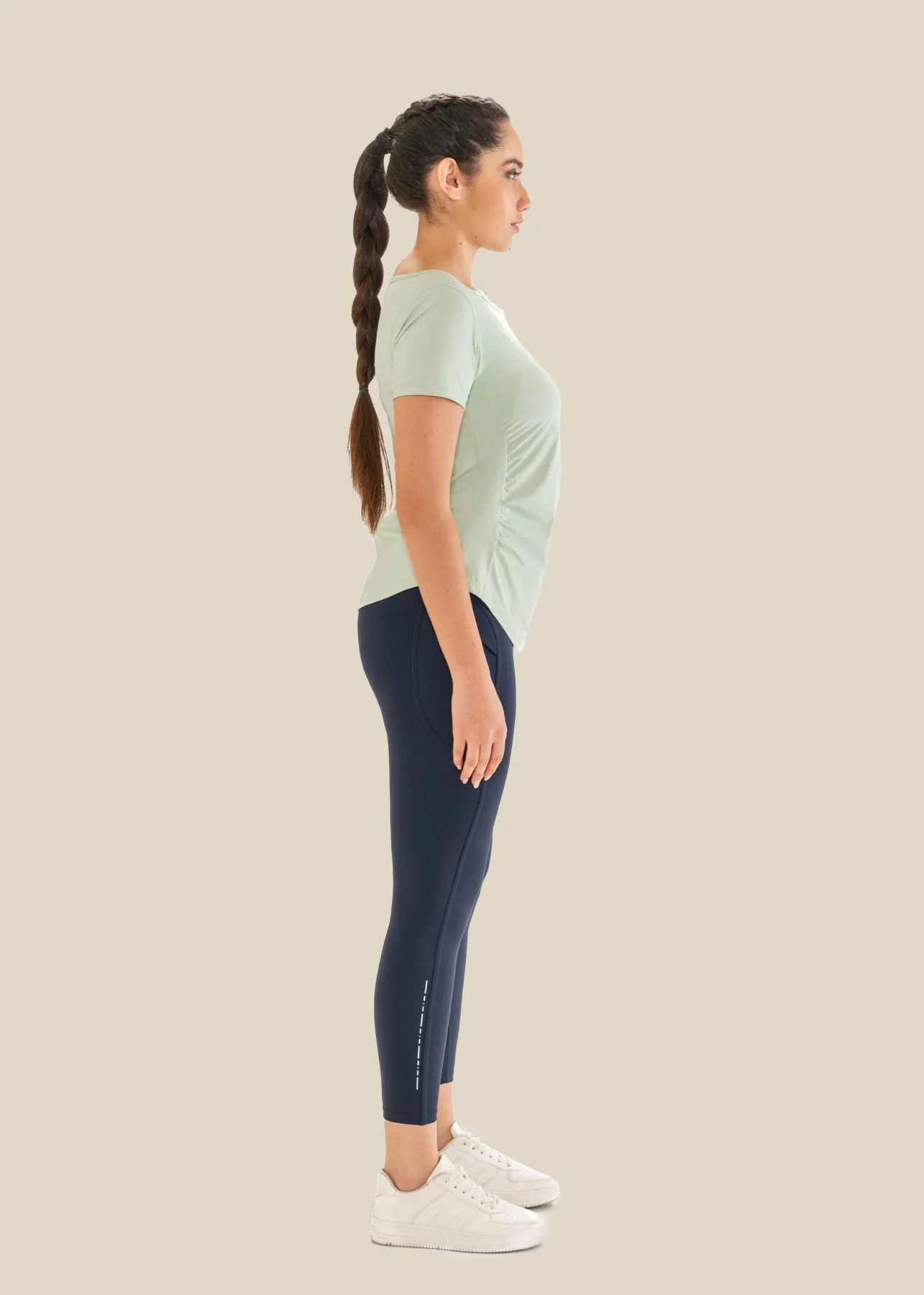 V Neck Active Tee - Lichen - Image 6