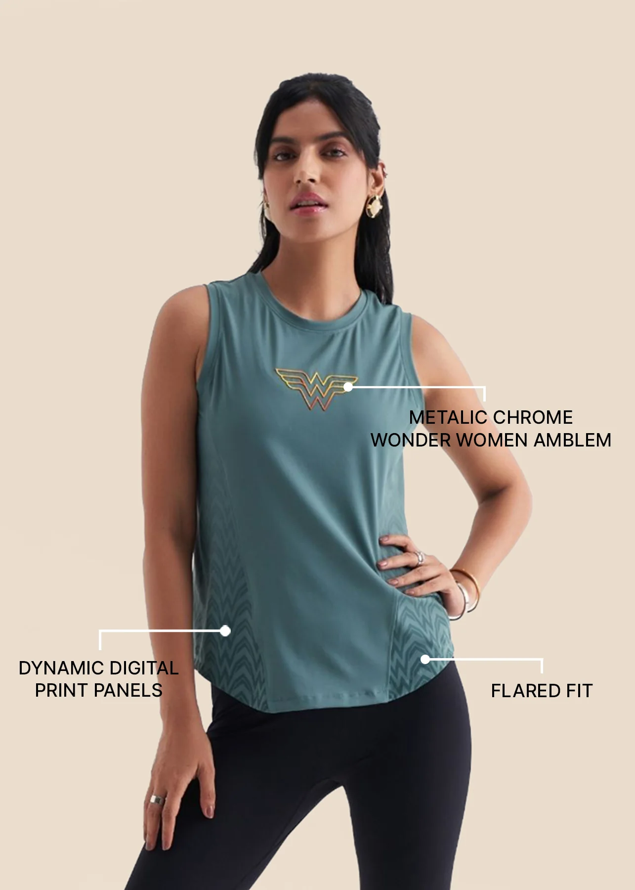 Women Wonder Icon Tank - Pine - Image 3