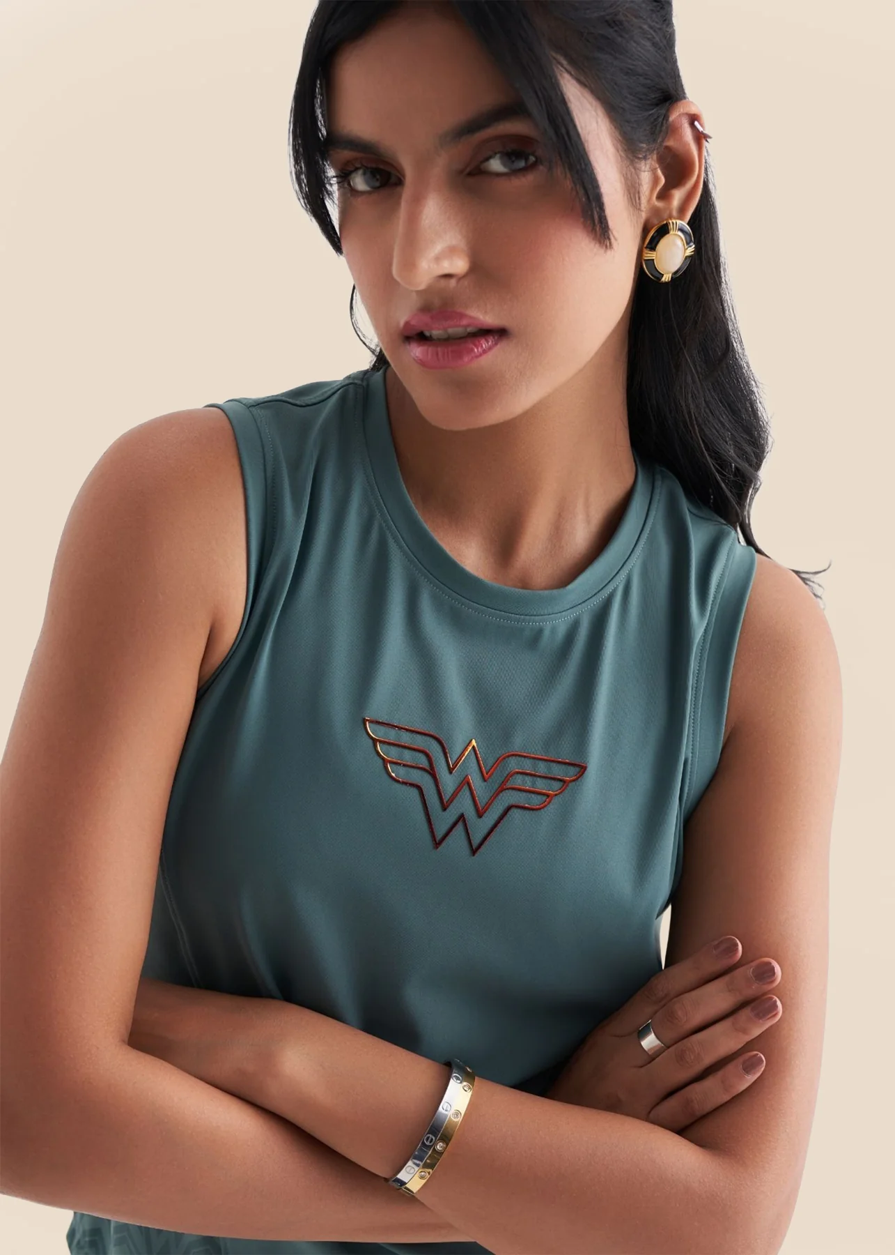 Women Wonder Icon Tank - Pine - Image 6