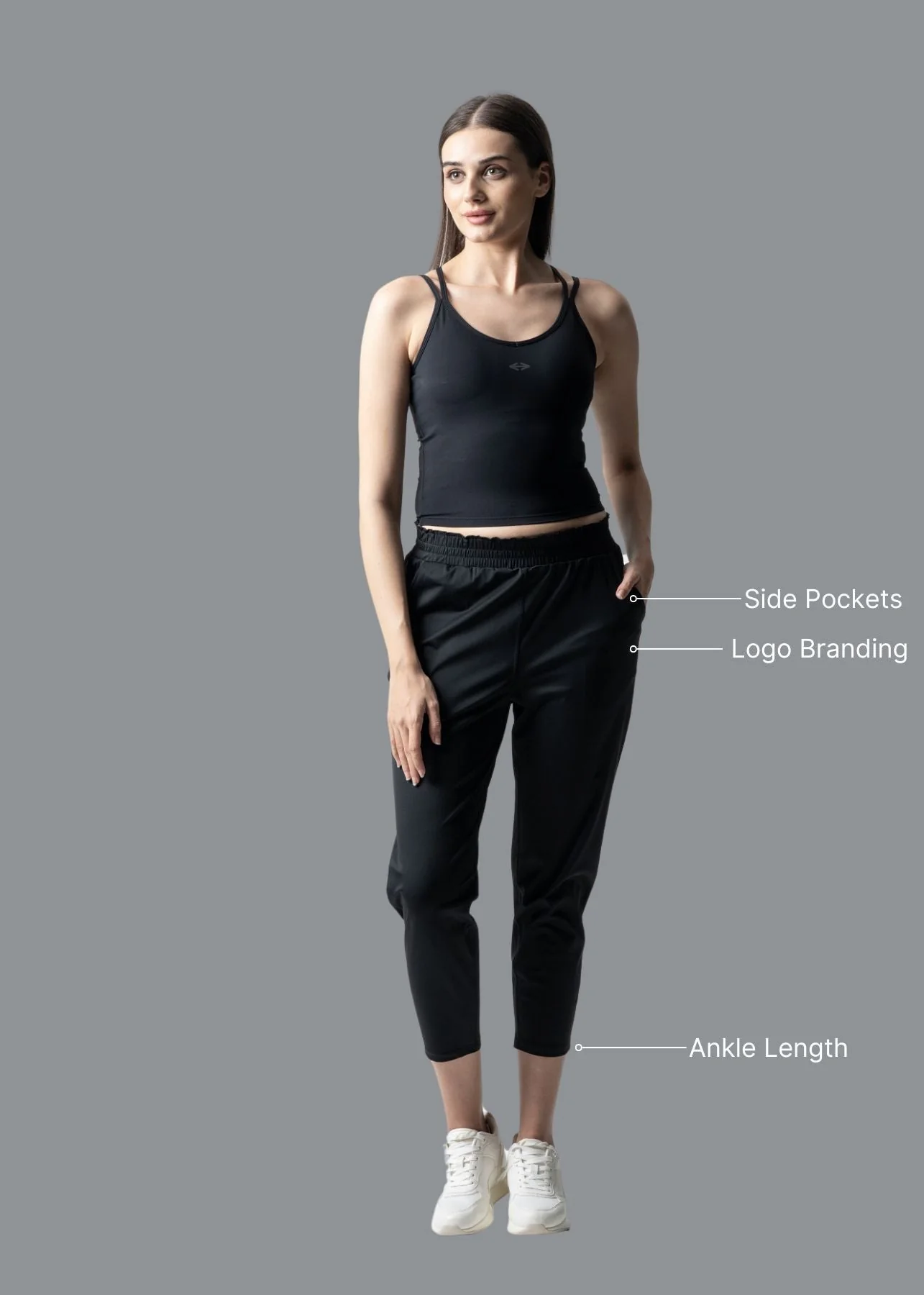Everyday workout ankle length pants - Black - Image 3