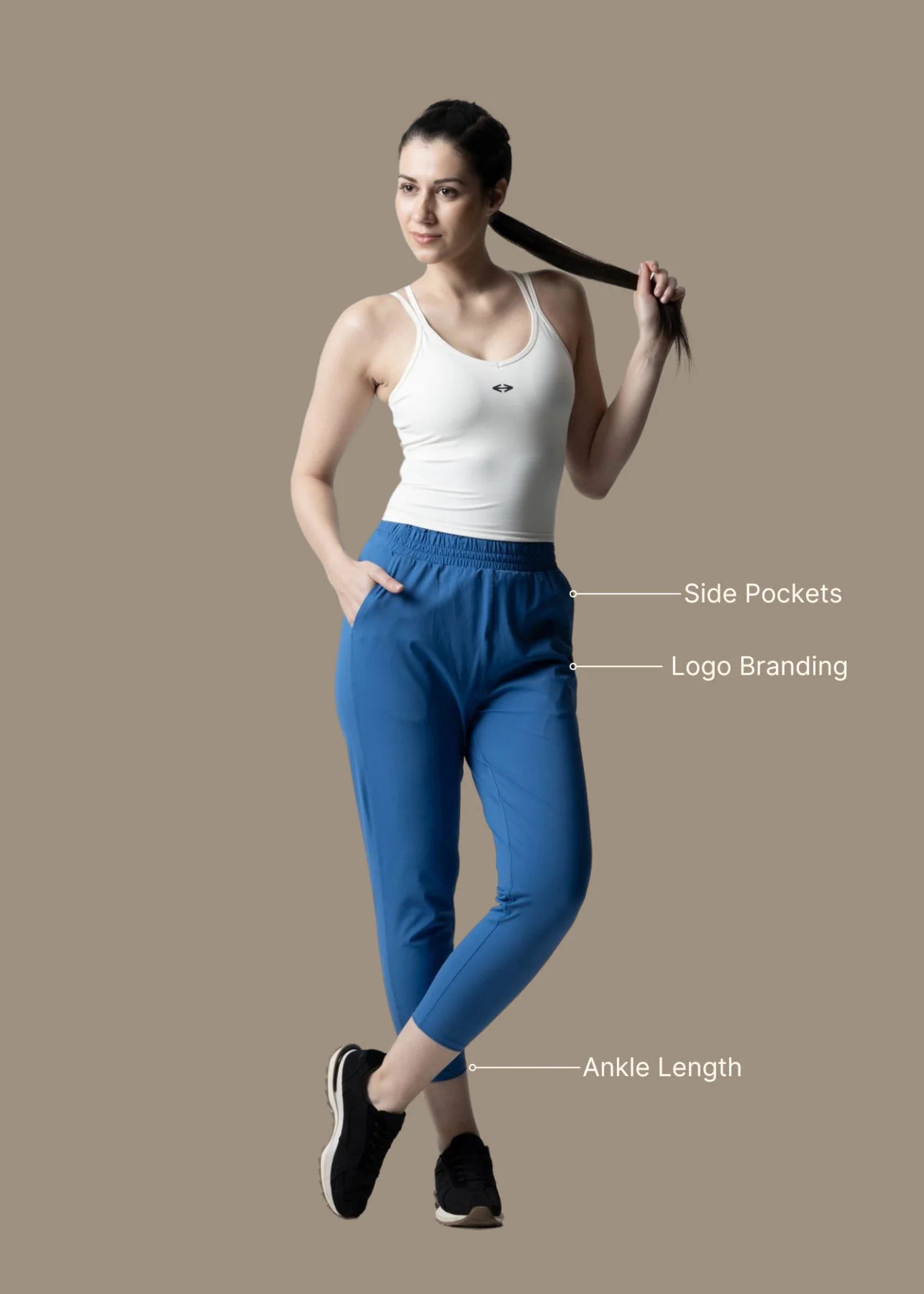Everyday workout ankle length pants - Cobalt Blue - Image 3