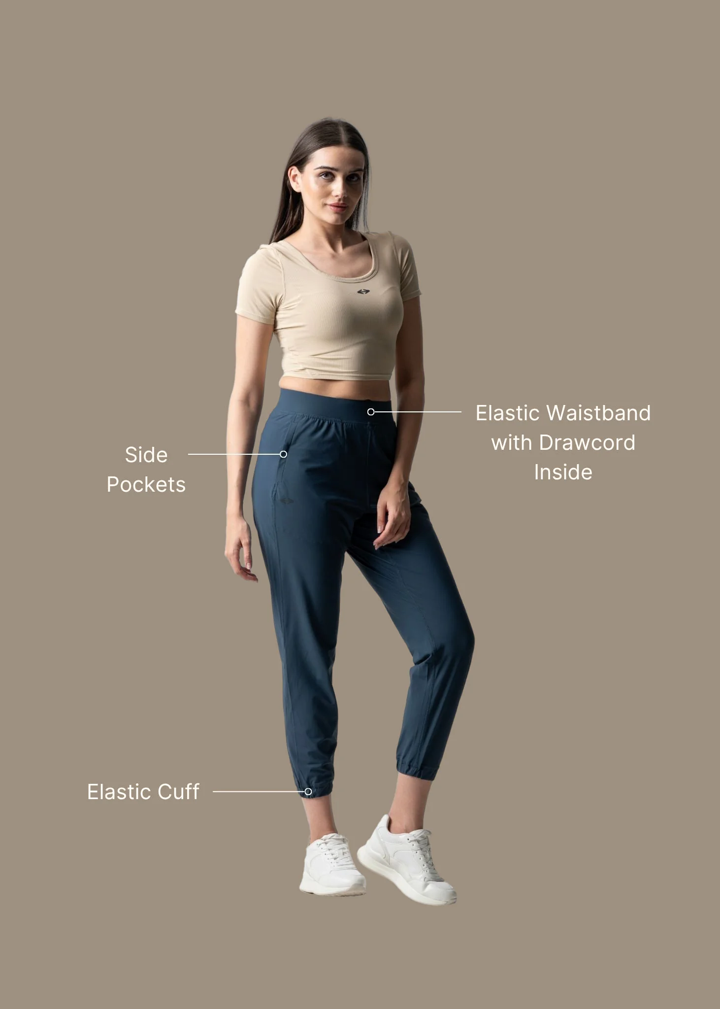 Women Workout Track Pants - Classic Blue - Image 3