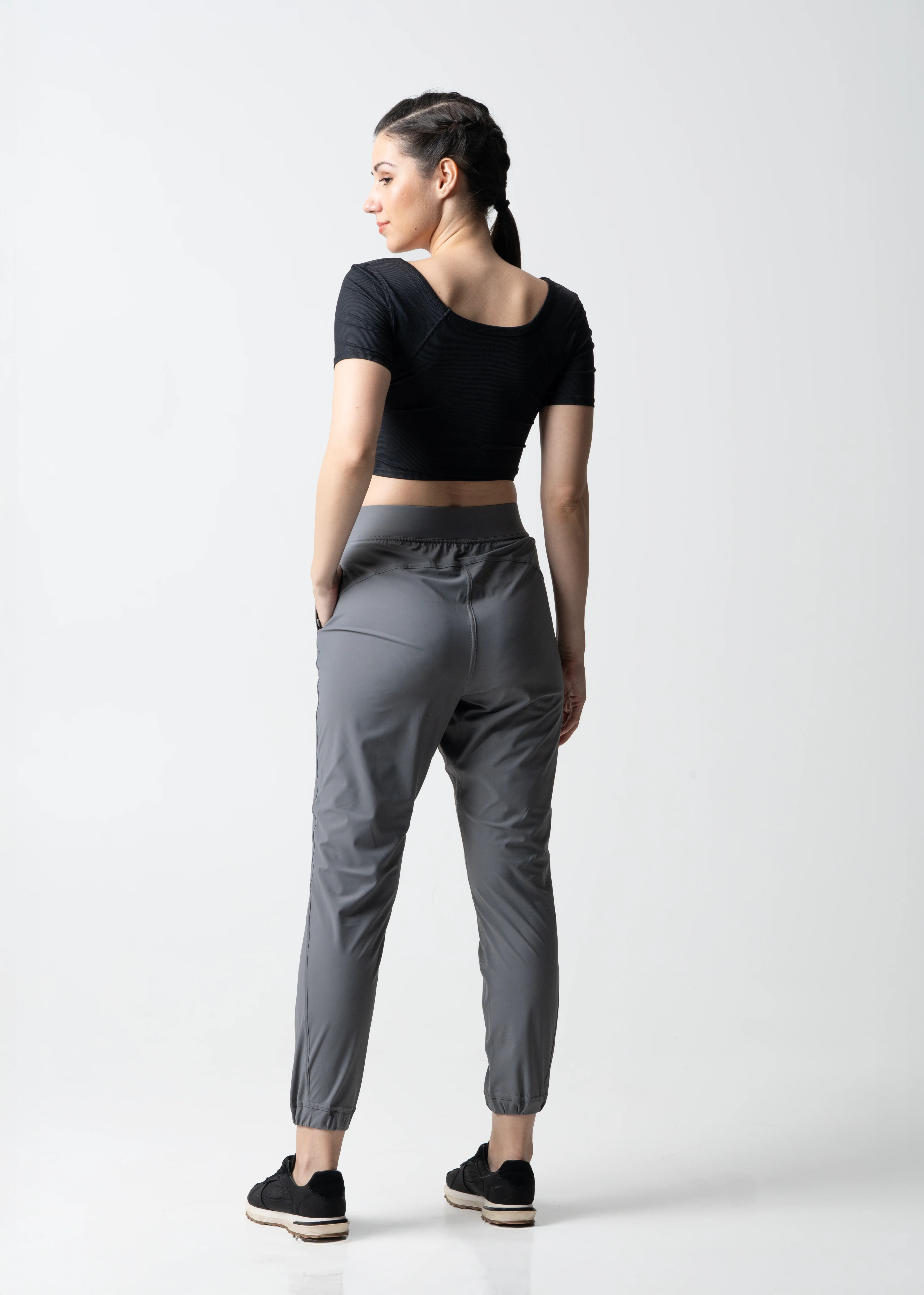 Women Workout Track Pants - Grey - Image 4