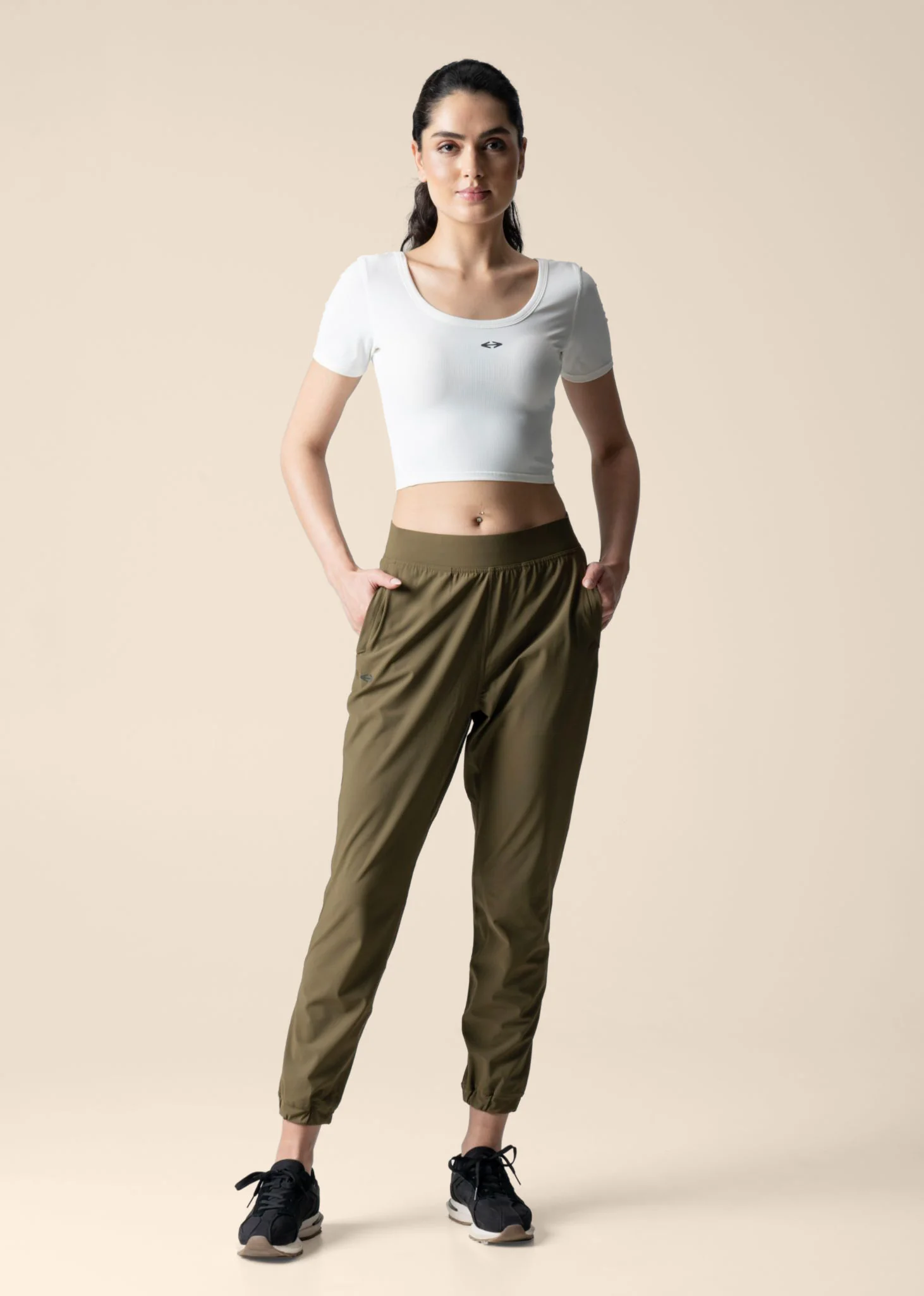 Women Workout Track Pants - Olive - Image 2