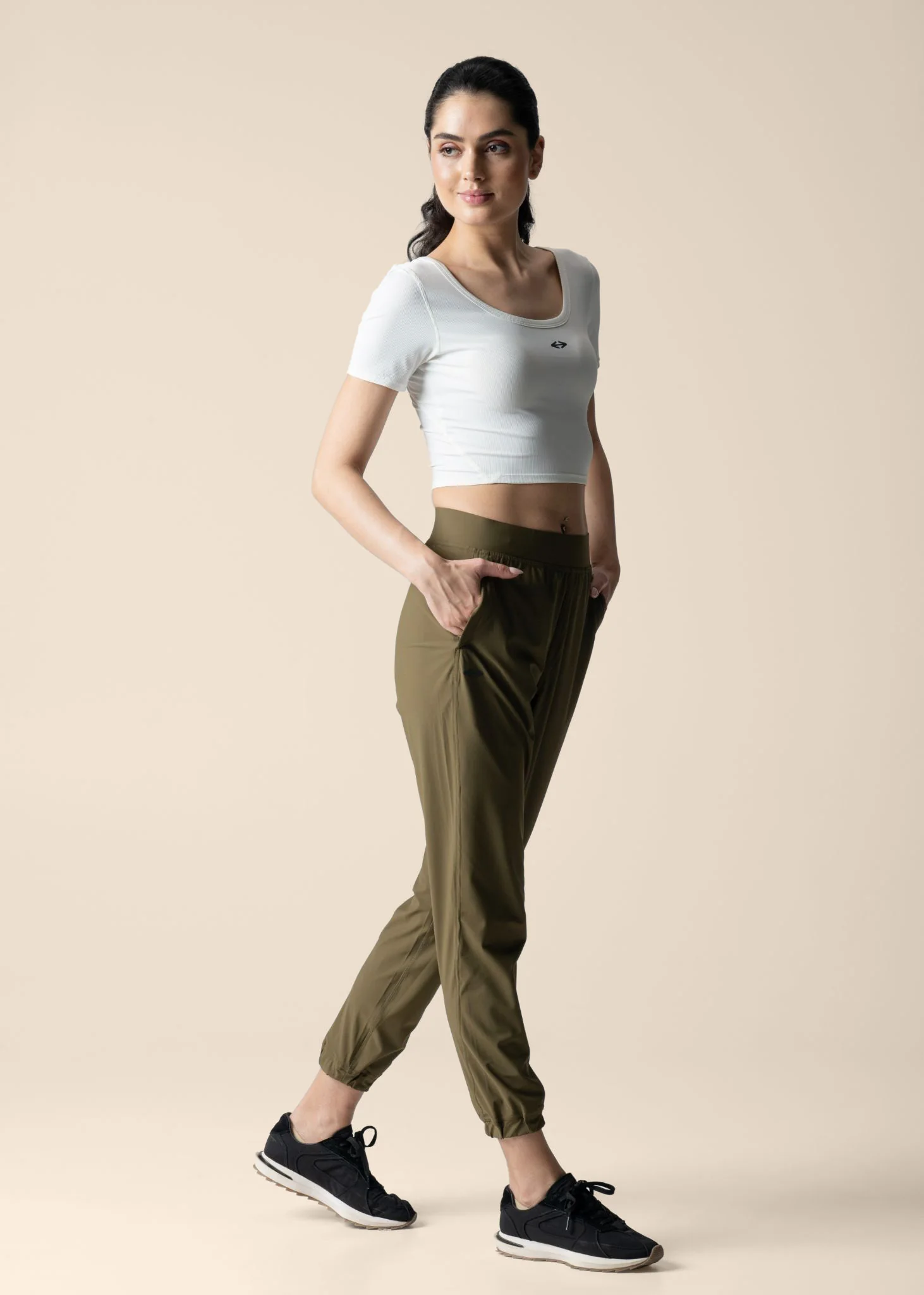 Women Workout Track Pants - Olive - Image 4