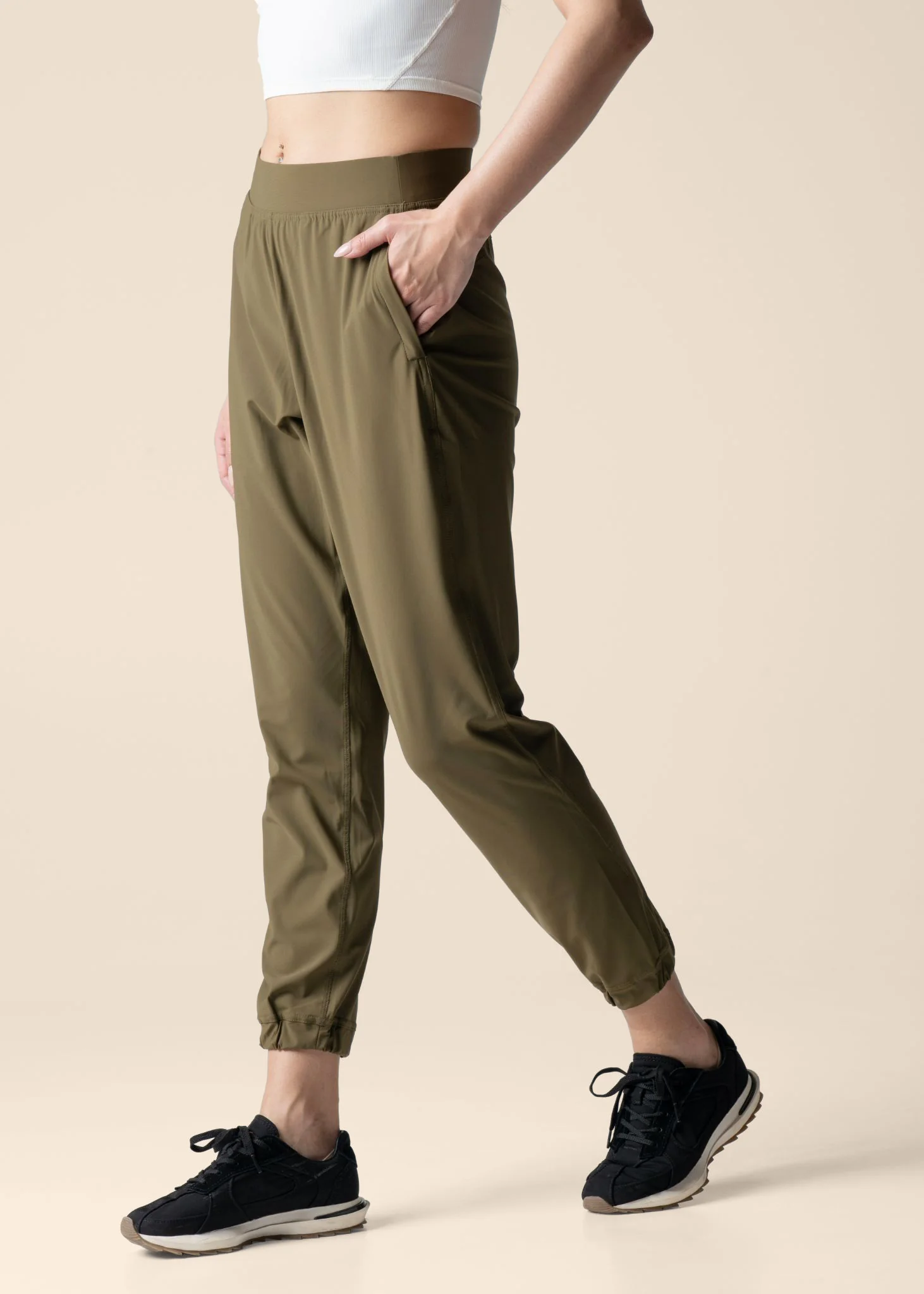 Women Workout Track Pants - Olive - Image 5
