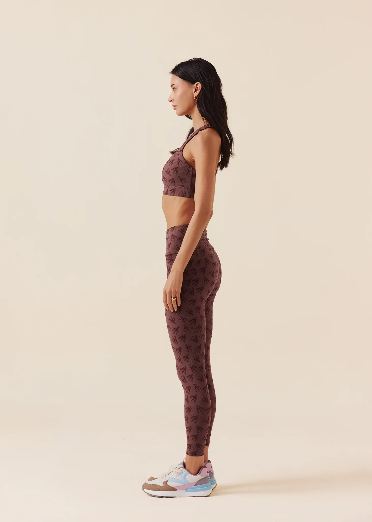 Women Y-Back Sports Bra - Raisin Brown - Image 5