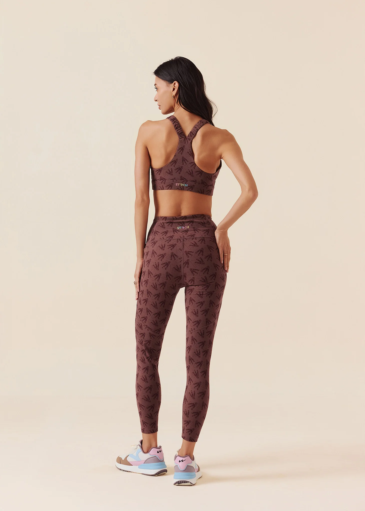 Women Y-Back Sports Bra - Raisin Brown - Image 6