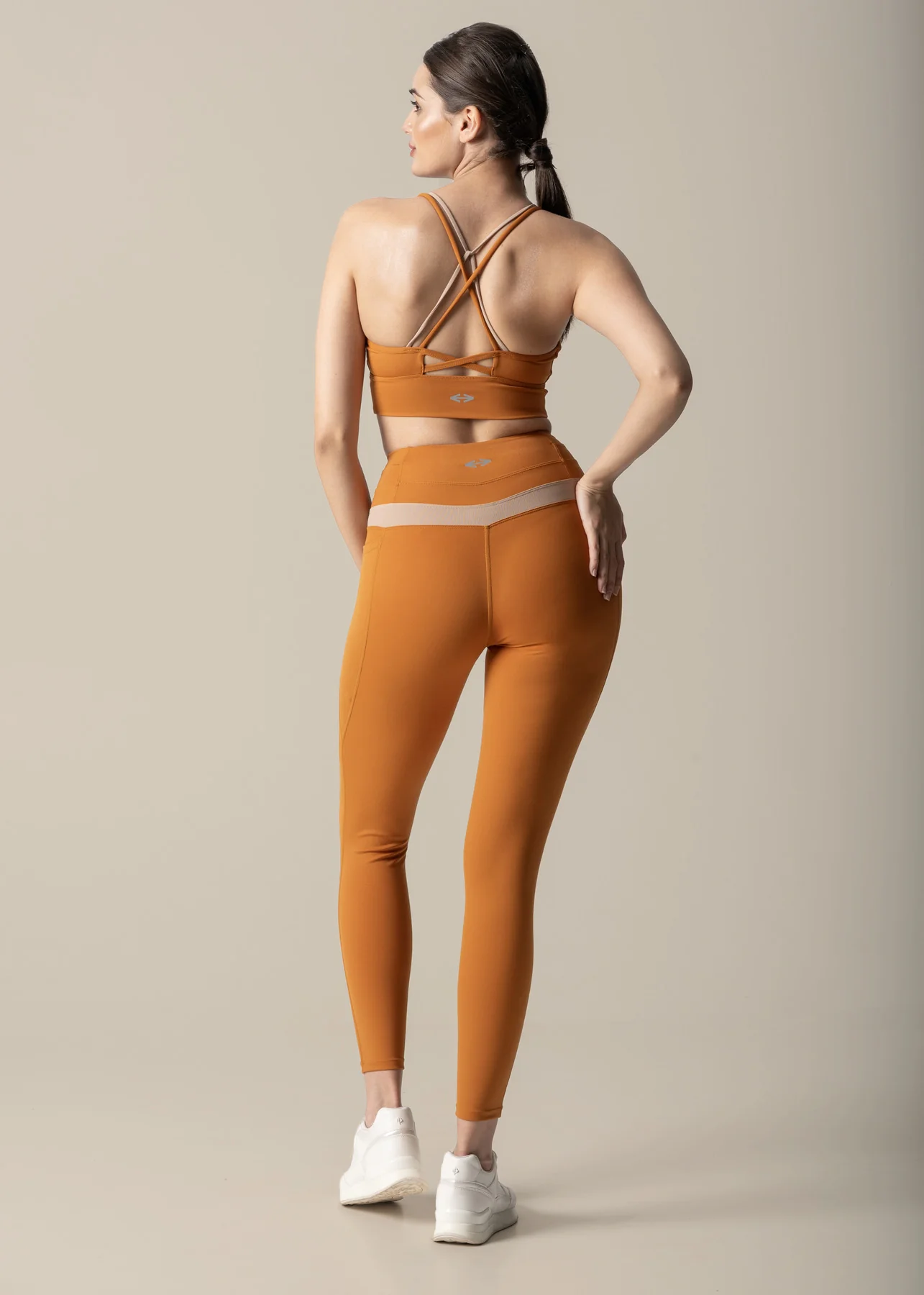 Double Up Power Leggings - Caramel - Image 4