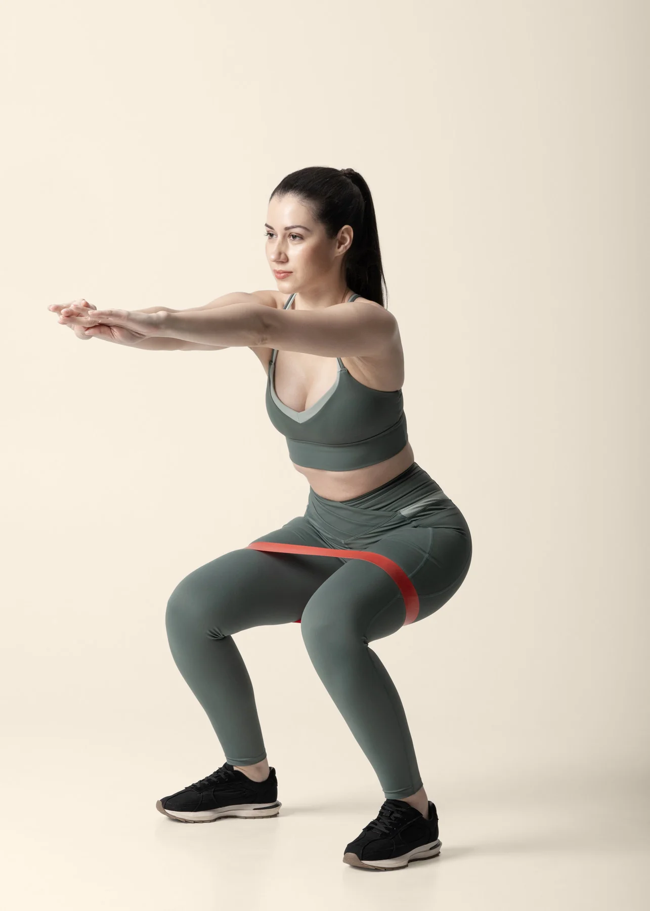 Double Up Power Leggings - Sage Green - Image 6
