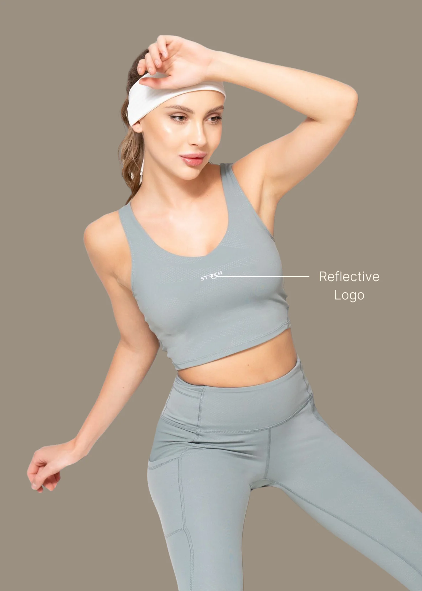 Medium Impact high coverage bra tank - Green - Image 2