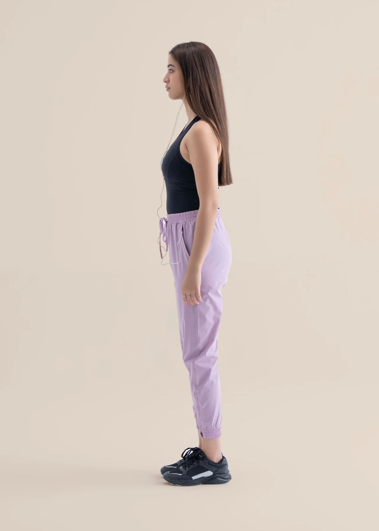 Women Zipper Pocket Pants - Lavender - Image 5