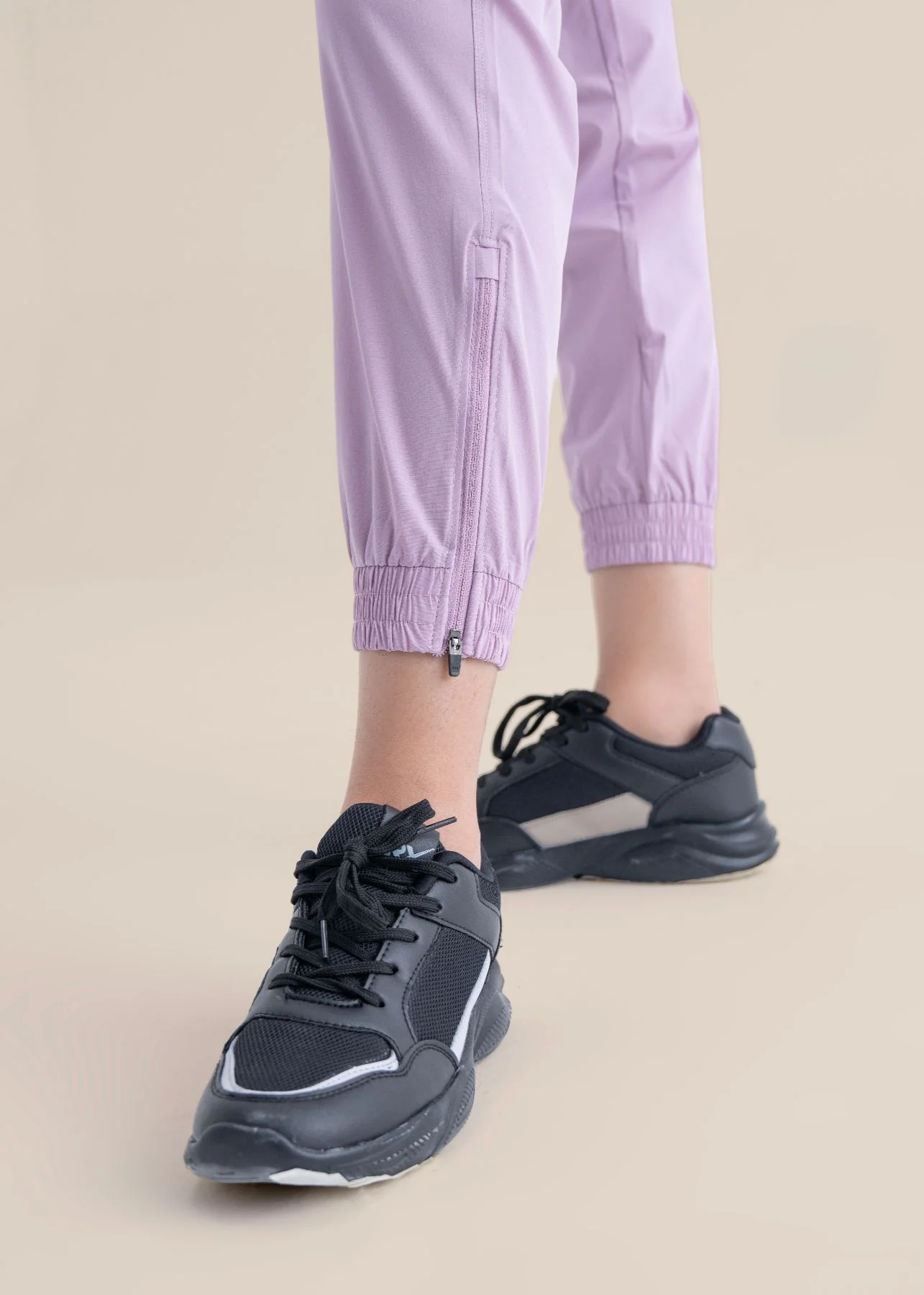 Women Zipper Pocket Pants - Lavender - Image 7