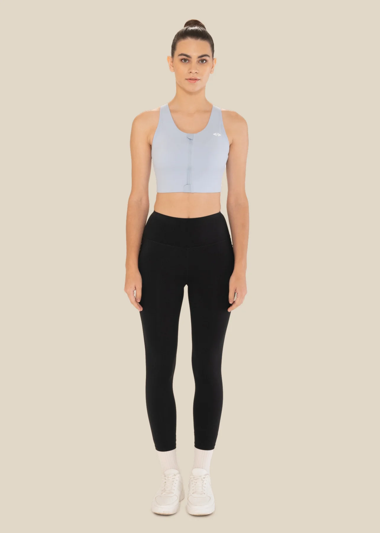 High Impact Sports Bra - Sky Blue - Image 2