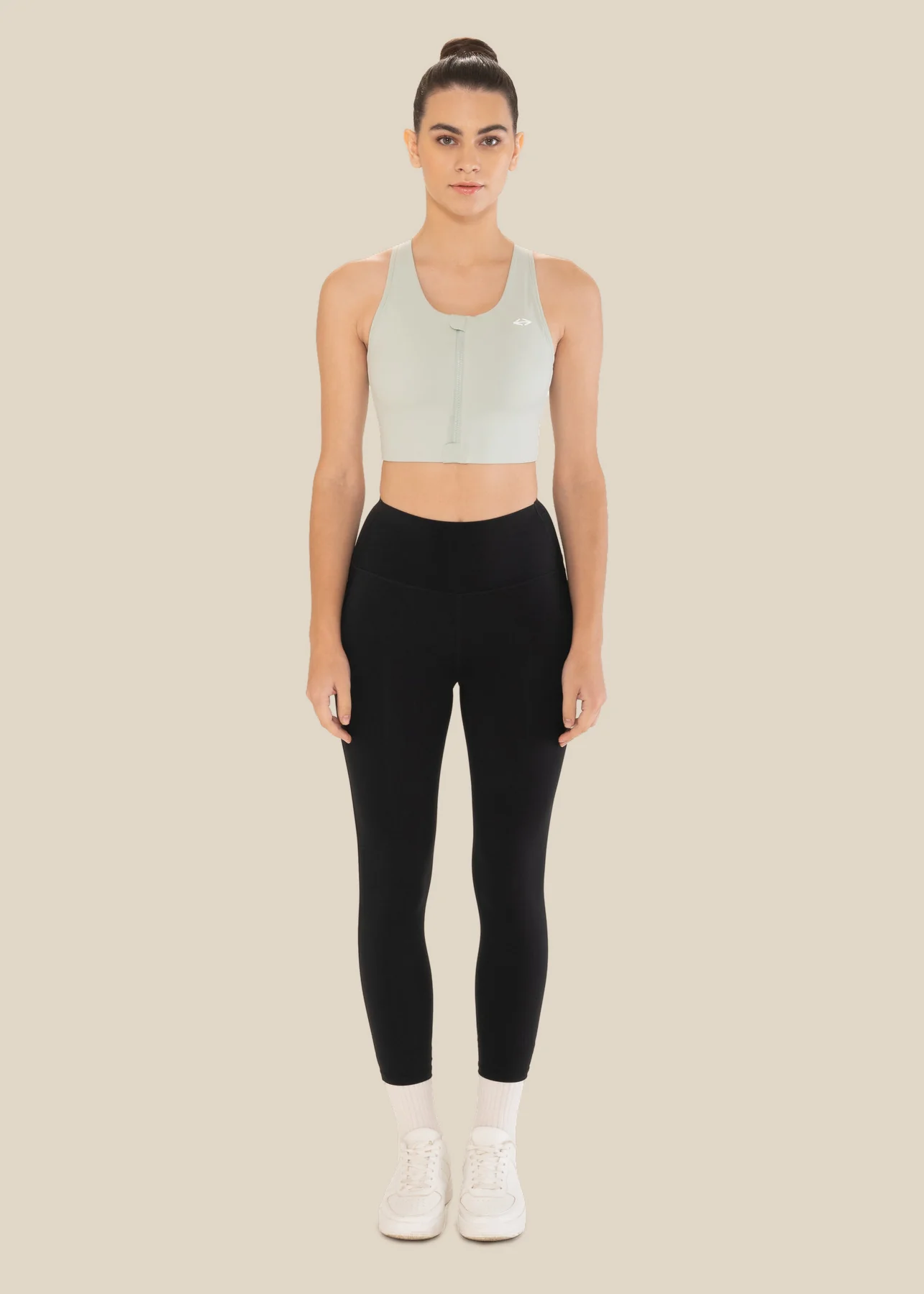 High Impact Sports Bra - Tea Green - Image 2