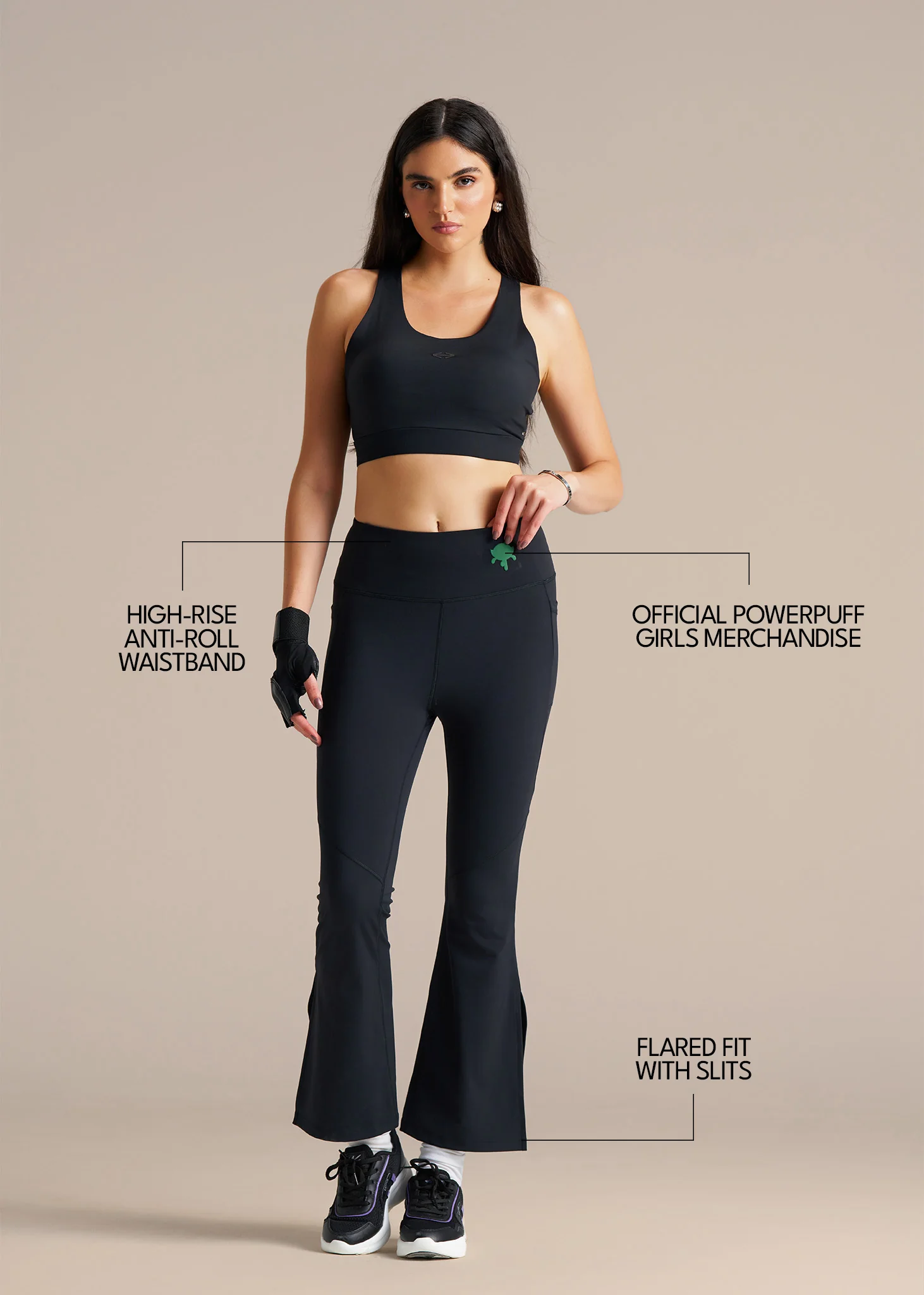 Yoga Core Flare Leggings - Black - Image 3