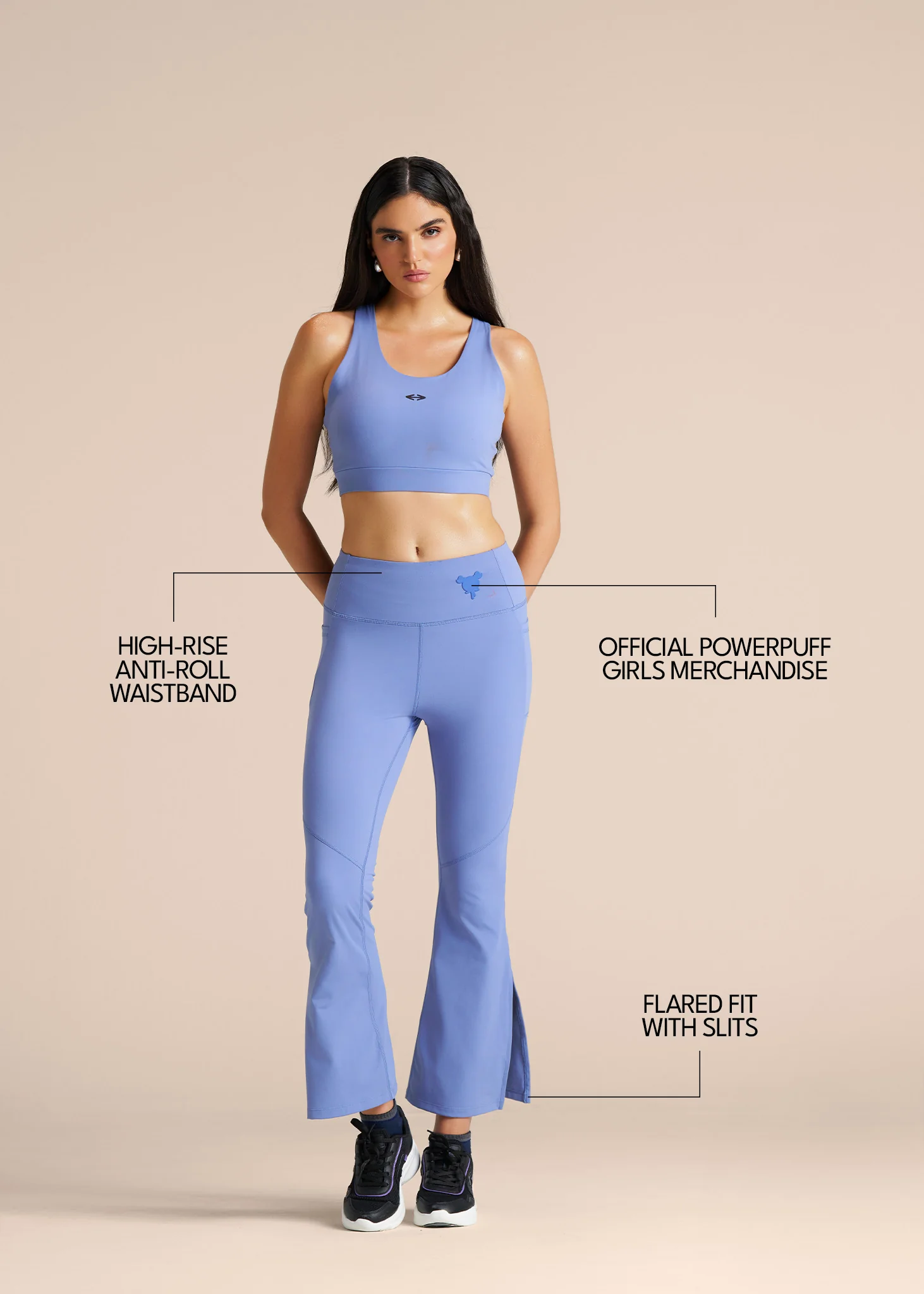Yoga Core Flare Leggings - Ice Blue - Image 3