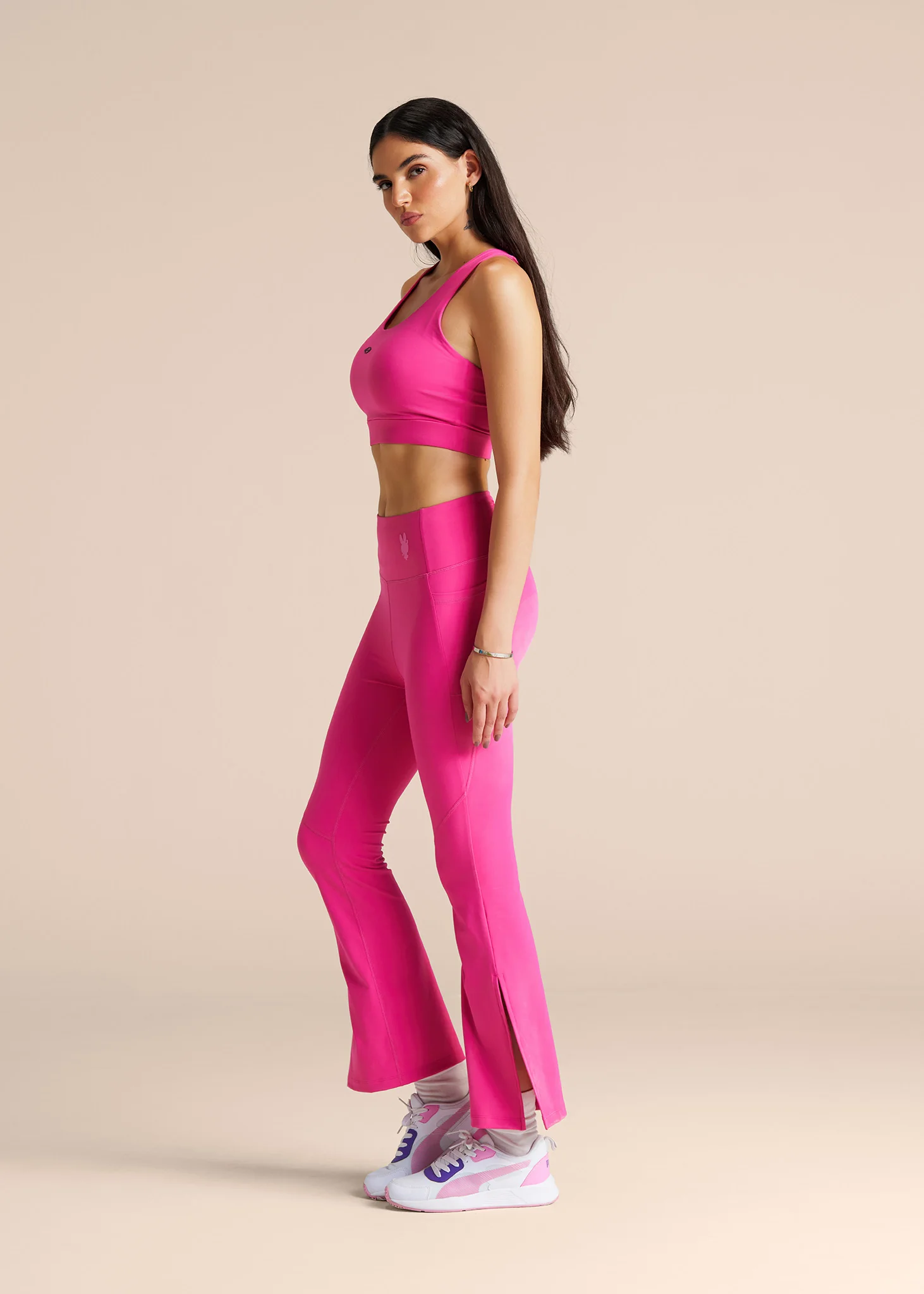 Yoga Core Flare Leggings - Pink - Image 4